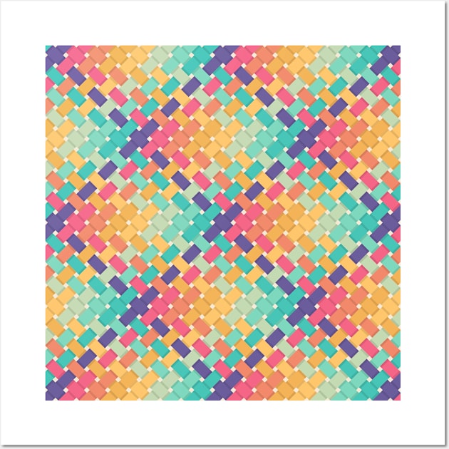 Retro Mats Rainbow Pattern Wall Art by JunkyDotCom